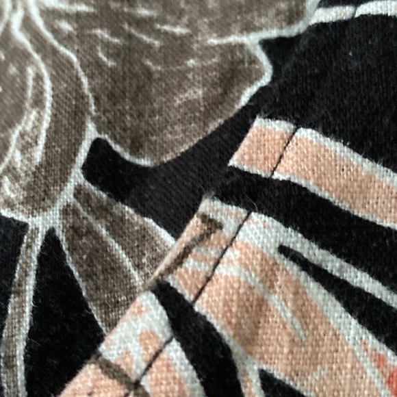 Original linen blend black & peach tunic top dress size XXL - Picture 12 of 14